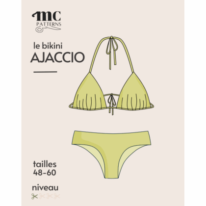 Le pack du bikini Ajaccio (haut + bas) - gamme 48 à 60