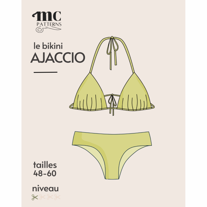 Le pack du bikini Ajaccio (haut + bas) - gamme 48 à 60